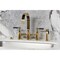 Kingston Brass Bridge Kitchen Faucet with Brass Sprayer, Polished Brass KS8262CKLBS - alternate 5