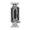 Leviton WallSwitch, 1hp, Rocker, 20A, LightAlmond 5631-2T - alternate 2