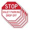 Signmission Stop Valet Parking Drop Off, 10 inch X 10 inch, Aluminum Metal Signs, 5PK OC-A-5Pack-10-282 - alternate 1