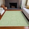 Homeroots 5' X 8' Mint Green And Ivory Geometric Washable Indoor Outdoor Area Rug 610830 - alternate 7