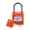 Brady Velocity Compact Lockout Padlocks Nylon 1in Shackle Clearance KD Orange CPPL-ORG-25AL-KD - alternate 1