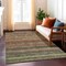 Homeroots 9' X 12' Brown And Gray Striped Washable Indoor Outdoor Area Rug 615834 - alternate 6