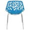 Leisuremod Modern Asbury Dining Chair with Chromed Legs, Blue, 4PK AC16BU4 - alternate 5