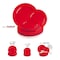 Smarty Had A Party Solid Red Holiday Round Plastic Dinnerware Value Set (120 Dinner Plates + 120 Salad Plates), 240PK 110RVP-CASE - alternate 9