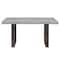 Homeroots 78" Gray Wood Double Pedestal Base Dining Table 642280 - alternate 1