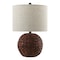 Jonathan Y Camilo 21.5" Modern Coastal Woven Rattan Globe LED Table Lamp, Dark Brown JYL6514B - alternate 7