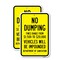 Signmission No Dumping Fines Range From $1 500 To $20 000, Heavy-Gauge Aluminum, 18" x 24", A-1824-25093 A-1824-25093 - alternate 1