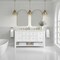 James Martin Vanities Breckenridge 60'' D Vanity, Bright White, w/ Victorian Sil Quartz Top w/FreePower Wireless Charger 330-V60D-BW-FVSL - alternate 6