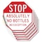 Signmission Stop Absolutely No Bottles No Excep, 4 inch X 4 inch, Vinyl Decal, 5PK OC-D-5PACK-4-241 - alternate 1