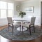 Homeroots 8' Gray Charcoal And Silver Round Geometric Washable Indoor Outdoor Area Rug 583356 - alternate 6