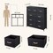 Homeroots 39in Black Standard Accent Cabinet With Nine Drawers 470362 - alternate 2