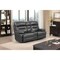 Homeroots 78in Gray Faux Leather Manual Reclining Love Seat With Storage 366327 - alternate 5