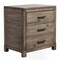 Homeroots 26" Gray Solid and Manufactured Wood Two Drawer Nightstand 399251 - alternate 4