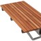 Homeroots 28" Brown Premium Wall Mount Teak Shower Bench 402210 - alternate 5