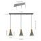 Jonathan Y Apollo 33.5" 3-Light Mid-Century Modern Iron Adjustable Linear LED Pendant, Gray/Brass Gold JYL6134C - alternate 11