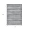 Homeroots 8' X 10' Gray And Silver Striped Washable Indoor Outdoor Area Rug 631500 - alternate 6
