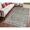 Homeroots 5' X 8' Cream and Tan Floral Washable Non Skid Indoor Outdoor Area Rug 564324 - alternate 1