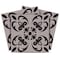 Homeroots 5" X 5" Black And White Orchid Peel And Stick Removable Tiles 390779 - alternate 1