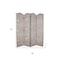 Homeroots 84" Tan Fabric Folding Four Panel Screen Room Divider 274684 - alternate 3