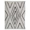 Homeroots 60" X 50" Cream Woven Cotton Geometric Throw Blanket with Fringe 516540 - alternate 1