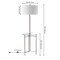Jonathan Y Chuck 59" Modern Minimalist Metal and Tempered Glass LED 2-in-1 Space-Saving Tray Table and Floor La JYL3059B - alternate 7
