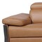 Homeroots 169" Chestnut Top Grain Leather Reclining Metal USB Sofa 720353 - alternate 6