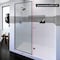 Fab Glass And Mirror Velvon Framed Divider, 34in x74in Fixed Panel with 3/8in SGCC Tempered Glass SHVL-34-74MB - alternate 5