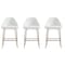 Manhattan Comfort Gracie Counter Stool  in White and Gold - Set of 3 3-CS019-GWH - alternate 5