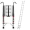 Wrightmaster 14.5 ft. Steel Extension Ladder w/360° Rotatable Hook and Non-Marring Feet, 330 lbs. Capacity Zor4.4MDG - alternate 1