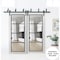 Sartodoors Slab Barn Door Panel Clear Glass, Lucia 2466 White Silk and Aluminum Strips, Sturdy Finished Doors LUCIA2466S-WS-36 x 80 - alternate 4