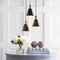 Jonathan Y Apollo 15" 3-Light Metal Cluster LED Pendant, Black/Brass Gold JYL6133A - alternate 7