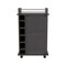 Homeroots 22in Brown and Black Open shelving Bar Cart and Coffee Table 491956 - alternate 1