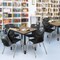 Regency Square Kee Mobile Adjustable Classroom Table W/ 4 Andy Chairs, 42 in W, 42 in L, Noble Oak TB4242NOAPCBK40BK - alternate 6
