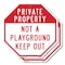 Signmission Private Property Not a Playground K, 10 inch X 10 inch, Aluminum Metal Signs, 2PK OC-A-2PACK-10-162 - alternate 1