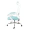 Elama Full Back Mesh Adjustable Office Chair with Headrest in Blue with White Frame ELM-F-919WKD - alternate 5