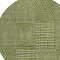 Homeroots 8' Olive Green And Beige Round Geometric Washable Indoor Outdoor Area Rug 596958 - alternate 7