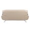 Homeroots 80" Beige Leather Sofa With Silver Legs 329459 - alternate 7