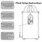 Clockswise 20in Plastic Grandfather Wood-Grain Finish Wall Clock with Battery-Operated Swinging Pendulum, White QI004819-20.WT - alternate 6