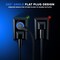 Maximm 12ft 16AWG 3-Outlet 360 degrees Flat Plug Extension Cord, Grounded UL, Black ADW-360-C112-B - alternate 2