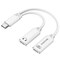 Overtime USB-C to USB-C & C Audio and 100W Charging Splitter Adapter, White OADCTCCWH - alternate 1