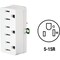 Leviton White 15A 3-Outlet Tap 004-00698-00W - alternate 1
