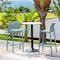 Lagoon Milos Resin Stackable Bar Stool with Aluminum Footrest, 2PK 7203B9-BBLGS - alternate 1