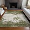 Homeroots 3' X 5' Olive Green Gray And Ivory Abstract Washable Indoor Outdoor Area Rug 599514 - alternate 8