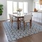 Homeroots 5' X 8' Denim Blue And Ivory Ogee Washable Indoor Outdoor Area Rug 601549 - alternate 6