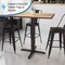 Flash Furniture Beverly 33'' x 33'' Restaurant Table X-Base with 4'' Dia. Bar Height Column XU-T3333-BAR-GG - alternate 5