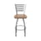 Holland Bar Stool Co 410 Jackie Stainless Steel 36in Swivel Bar Stool with Medium Maple Seat 41036SSMedMpl - alternate 6