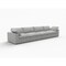 Homeroots 160" Light Gray Linen Blend Modular Sofa 714570 - alternate 4