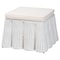 Bali & Pari Palm Bohemian White Scallop Rattan Ottoman 255-14100-ZORO - alternate 1