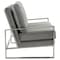 Leisuremod Jefferson Contemporary Velvet Loveseat with Silver Frame, Light Grey JAS53LGR - alternate 5