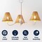 Jonathan Y Grady 27" 3-Light Coastal Farmhouse Adjustable Swooping Arm Metal w/Hand-Woven Rattan Shades LED Cha JYL9559A - alternate 9